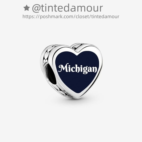 Pandora Michigan Heart Charm|Pendant - Picture 2 of 2